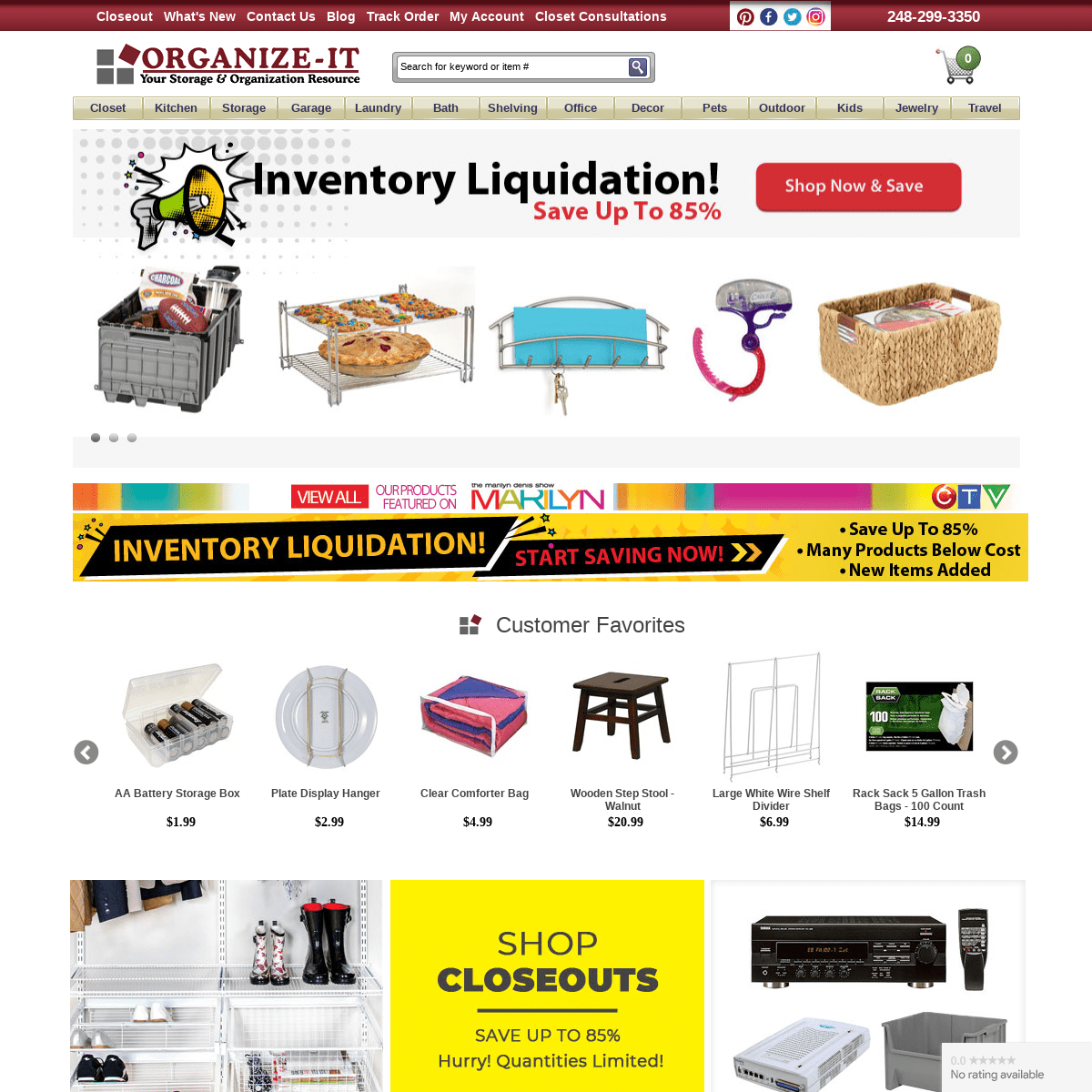 Organize-It - Storage Solutions, Closet Systems, Home & Kitchen Accessories