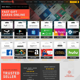 US Online Gift Cards - Buy Gift Card Codes Online - Get Game Cards