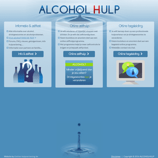 Info alcoholproblemen en alcoholverslaving | Minderen of stoppen met drinken | Online hulpverlening