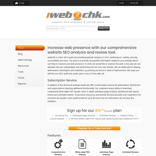 SEO Audit and Website Analysis Tools | iwebchk