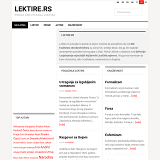 Lektire.rs | Pomoć kod pisanja lektira