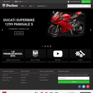 Pocher | High Detail Die-Cast Car and Bike Kits | 1:8 & 1:4 Scale