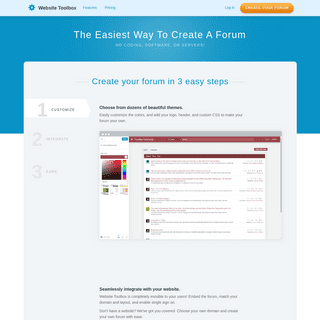 Create Your Forum In Seconds - Website Toolbox