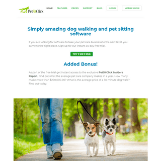 Dog Walking and Pet Sitting Software | PetSitClick