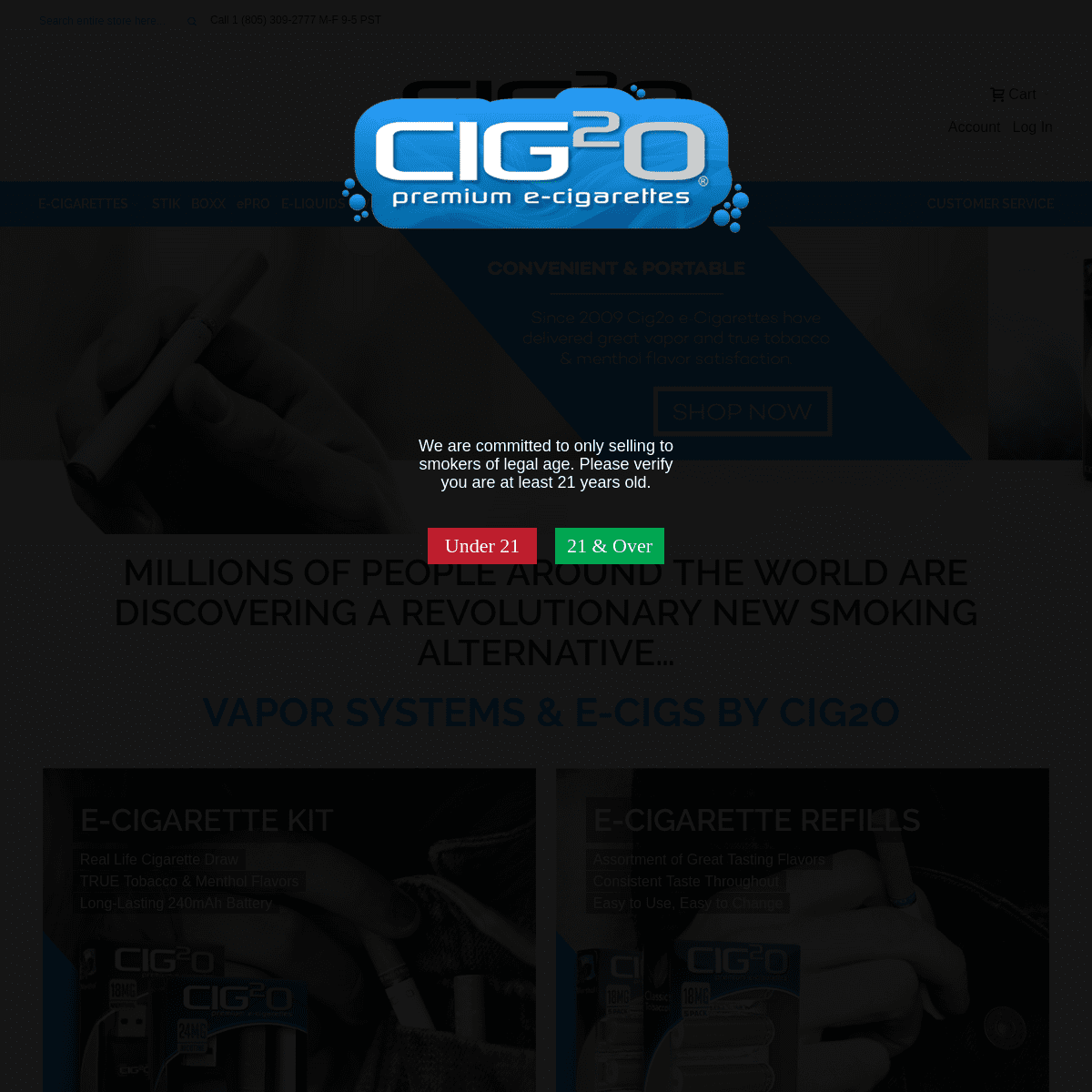 CIG2O E-Cigs | Electronic Cigarettes