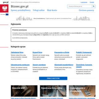 Biznes.gov.pl - Serwis informacyjno-usługowy dla przedsiębiorcy | Biznes.gov.pl - Serwis informacyjno-usługowy dla przedsiębiorc