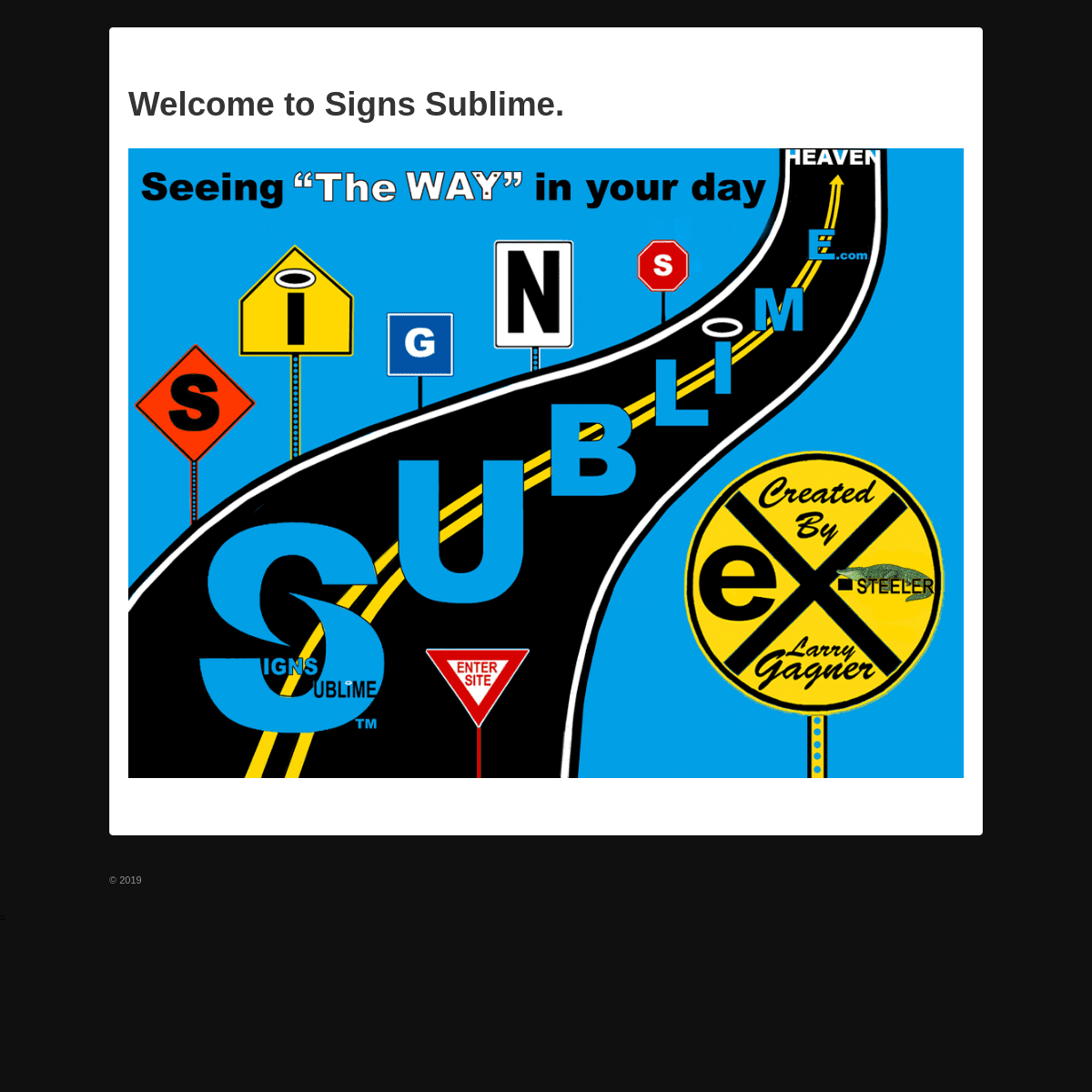 Welcome to Signs Sublime. -