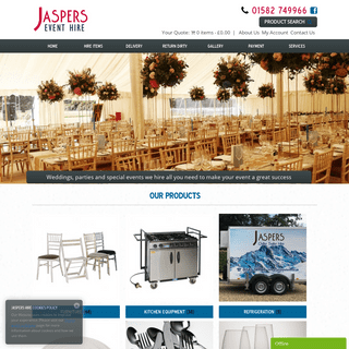 Welcome to Jaspers Event Hire