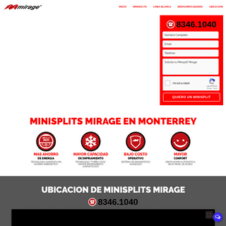 Minisplits Mirage en Monterrey- Venta e Instalación de Minisplits Mirage