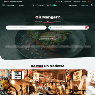 Meilleurs Restaurants à Montréal - mis à jour août 2019 - RestoMontreal x Libro