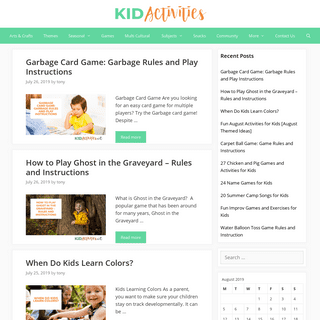 Kid Activities - A collection of kids activities, games, and learning resources.