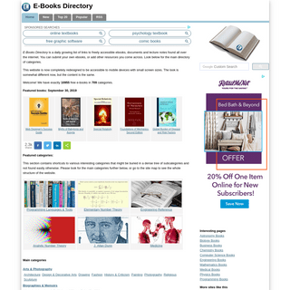 E-Books Directory - Categorized Links to Free Books