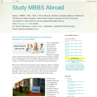 MBBS Admission Abroad: Ukraine, Russia, Belarus, Romania, Moldova,Georgia