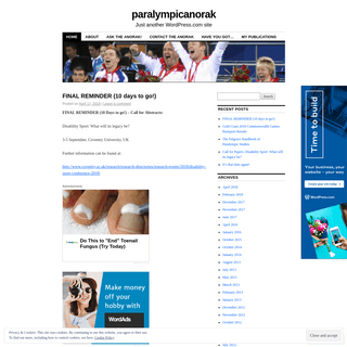 A complete backup of paralympicanorak.wordpress.com