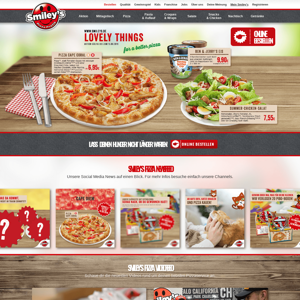 Smileys - Die Pizza Profis - Online Bestellen