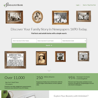 Genealogy, Family History & Ancestry Search | GenealogyBank