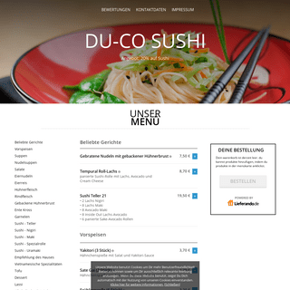Du-Co Sushi - Angebot: 20% auf Sushi - Sushi, Vietnamesisch, Hähnchen bestellen