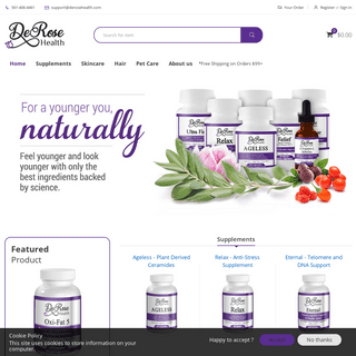 Health Supplements & Skin Care Products - DeRose Health