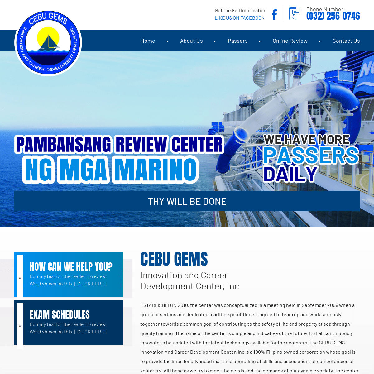 Cebu Gems | Ang Pambansang Review Center ng mga Marino