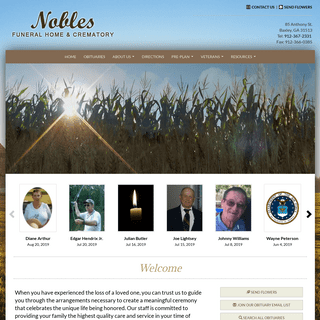 Nobles Funeral Home & Crematory | Baxley GA funeral home and cremation