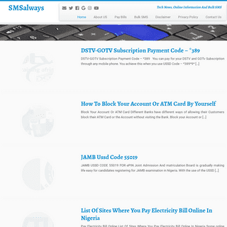 SMSalways - Tech News, Online Information And Bulk SMS