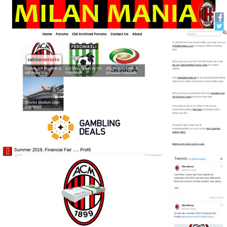 MilanMania.com â€“ AC Milan forums and fan site for supporters by supporters since 1999