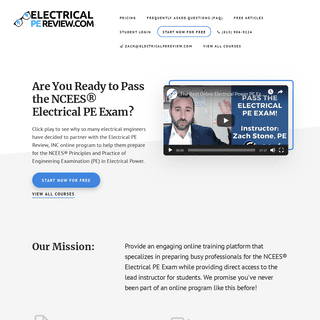 Electrical PE Review - FREE! The Ultimate Online Resource for the NCEES Electrical Power PE Exam