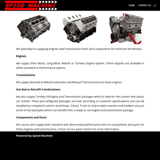 Speed-Machine | V8 Engines, Transmissions and parts