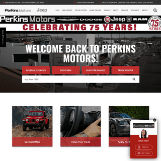 Perkins Motors | Chrysler, Dodge, Jeep, Ram Dealer in Colorado Springs