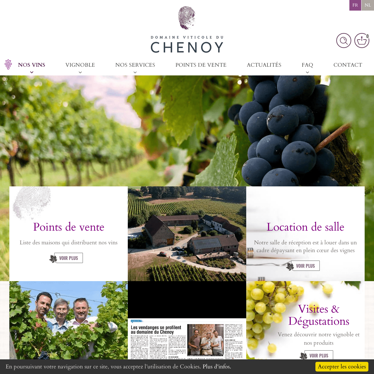 Domaine viticole belge, dÃ©couvrez nos vins - Le Domaine du Chenoy