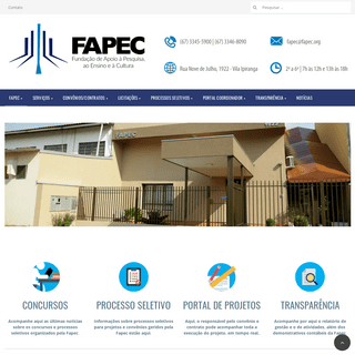 FAPEC – Fundação de Apoio à Pesquisa, ao Ensino e à Cultura