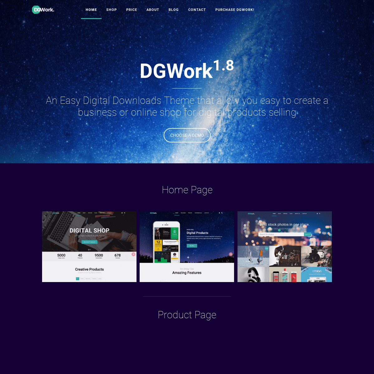 DGWork – A Powerful Easy Digital Downloads Theme