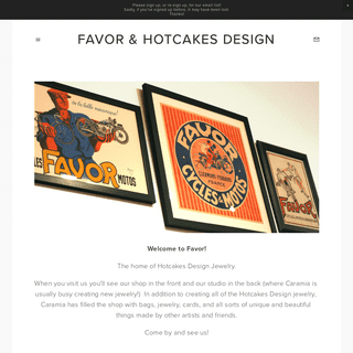Favor, the home of Hotcakes Design jewelry