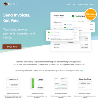 Ronin | Small Business Invoicing & Time Tracking Software