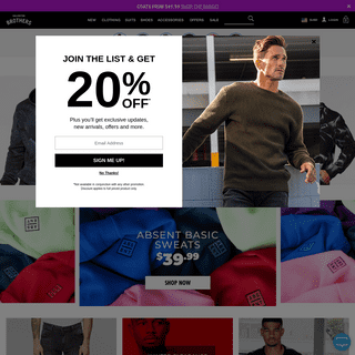 Shop Men's Fashion, Clothing & Suits Online | Hallenstein Brothers