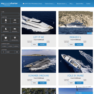 myGreekCharter - â›µGreece Yacht Charters - Catamaran, Motor Yacht, Sail