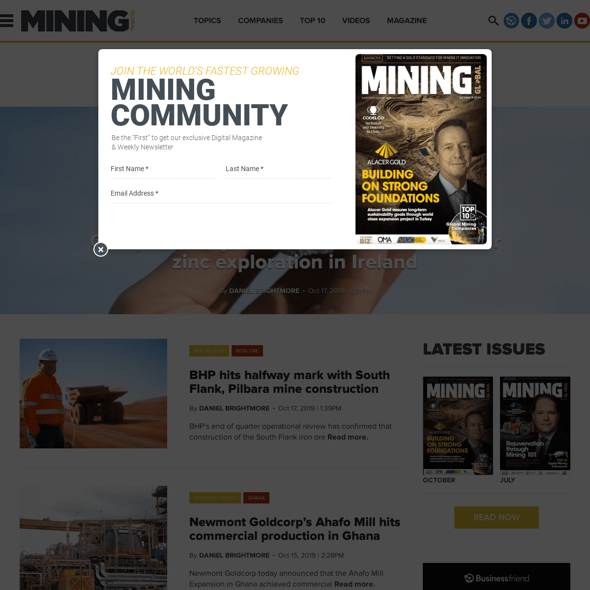 A complete backup of miningglobal.com