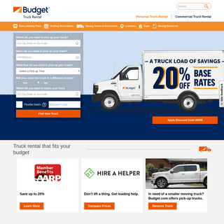 A complete backup of budgettruck.com