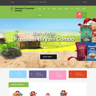 Online Grocery Store: Buy Online Grocery from India's Best Online Shop at Discounted Rates | Sanwaria Consumer Limited