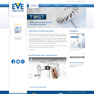 Hersteller rotierender Schleif- und Polierinstrumente für die Dental-, Schmuck- und Industriebranche: EVE Ernst Vetter GmbH