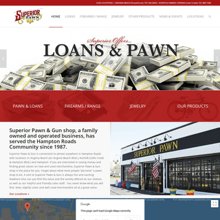 Superior Pawn Shop | Virginia Beach, Norfolk, Little Creek, Hampton Blvd. – Pawn Loans, Guns & Firearms, Jewelry, Electronic