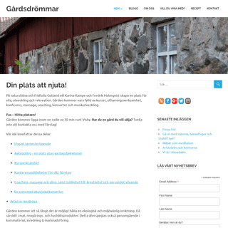 Gårdsdrömmar – En kursgård på Gotland med inriktning mot hälsa, kultur och wellness