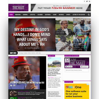 The Mast Online – The One and Only truly independent newspaper in Zambia.