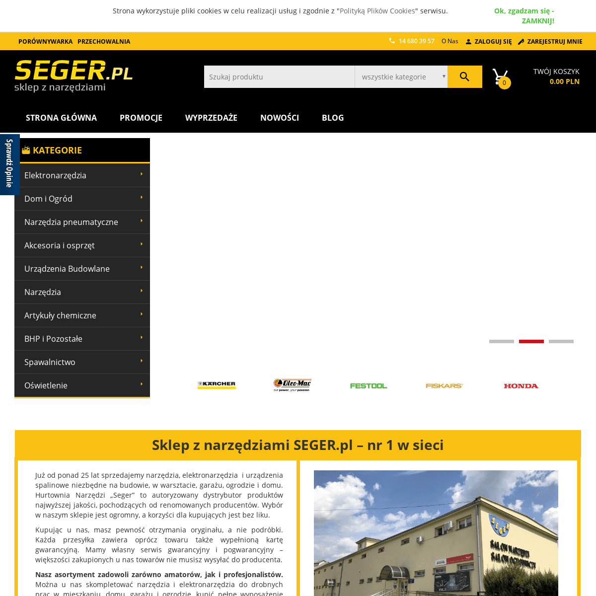 Internetowy sklep z narzędziami i elektronarzędziami | Seger.pl
