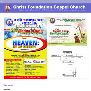 Home - Christ Foundation Gospel Church (Inc.)