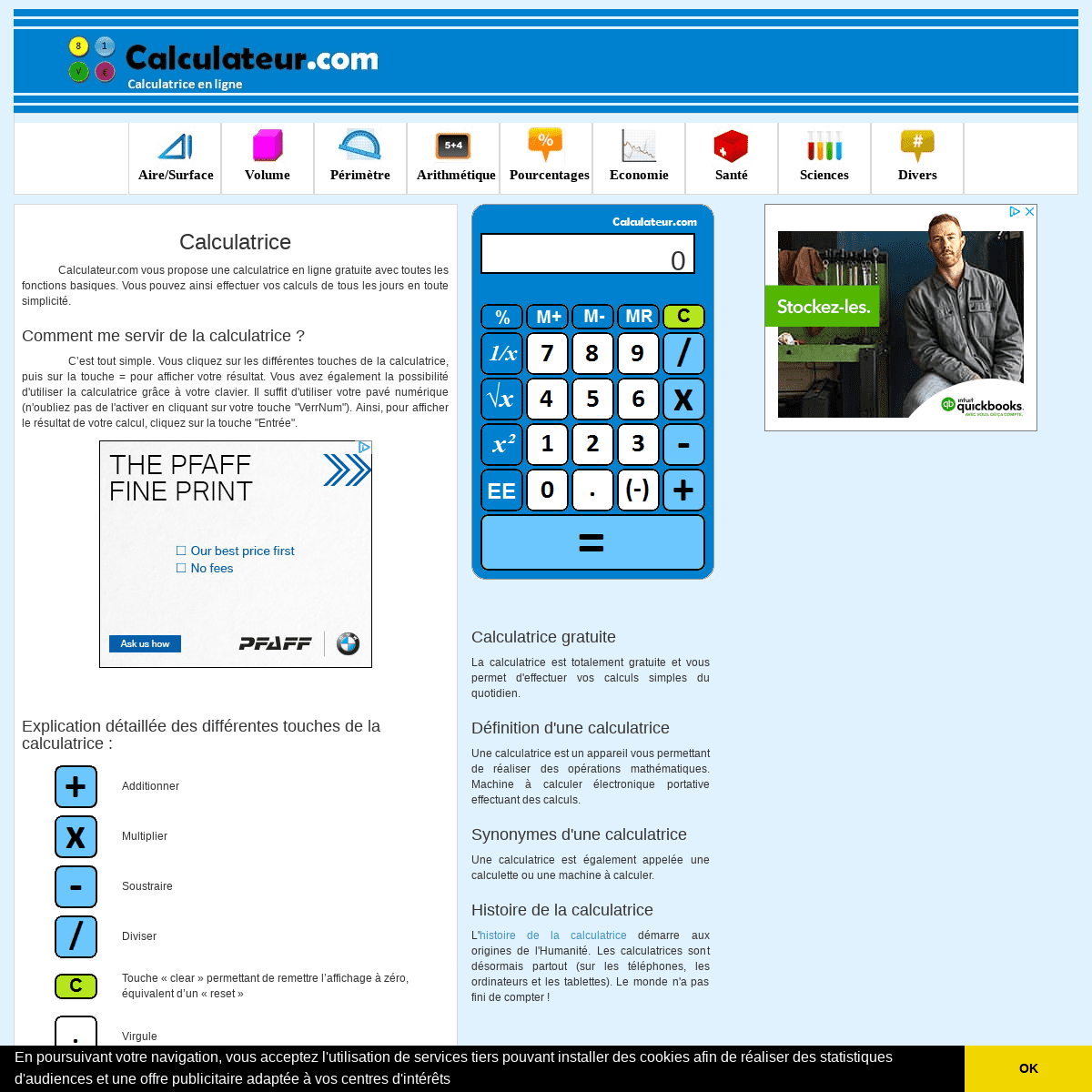 Calculatrice en ligne gratuite et simple d'utilisation - Calculateur.com