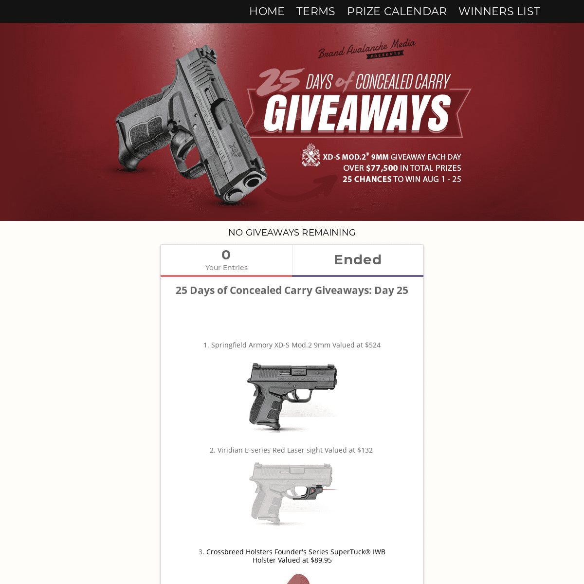 25 Days of Concealed Carry Giveaways