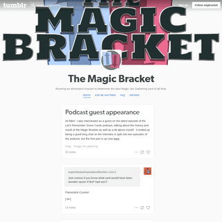 The Magic Bracket