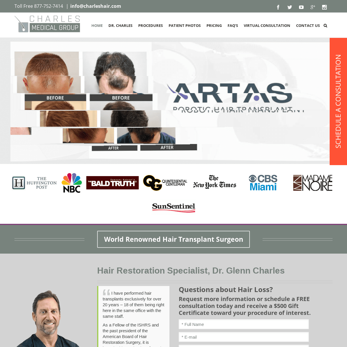 Hair Transplants Boca Raton | Hair Replacement Fort Lauderdale | Hair Loss Center Florida