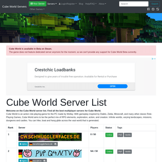 Cube World Server List - Cube World Multiplayer Servers